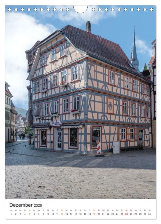 Produktbild: Kurort Schmalkalden (Wandkalender 2026 DIN A4 hoch), CALVENDO Monatskalender