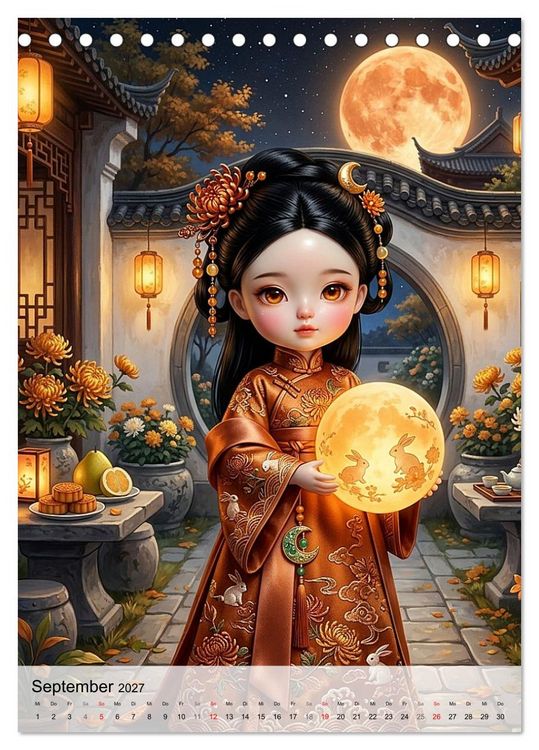 Produktbild: Fabulous Dolls &ndash; Perlen Asiens (Tischkalender 2027 DIN A5 hoch), CALVENDO Monatskalender