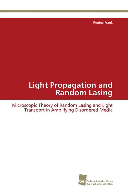 Produktbild: Light Propagation and Random Lasing