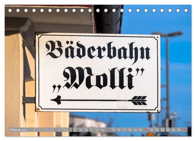 Produktbild: Molli- Mecklenburgische B&auml;derbahn (Tischkalender 2027 DIN A5 quer), CALVENDO Monatskalender