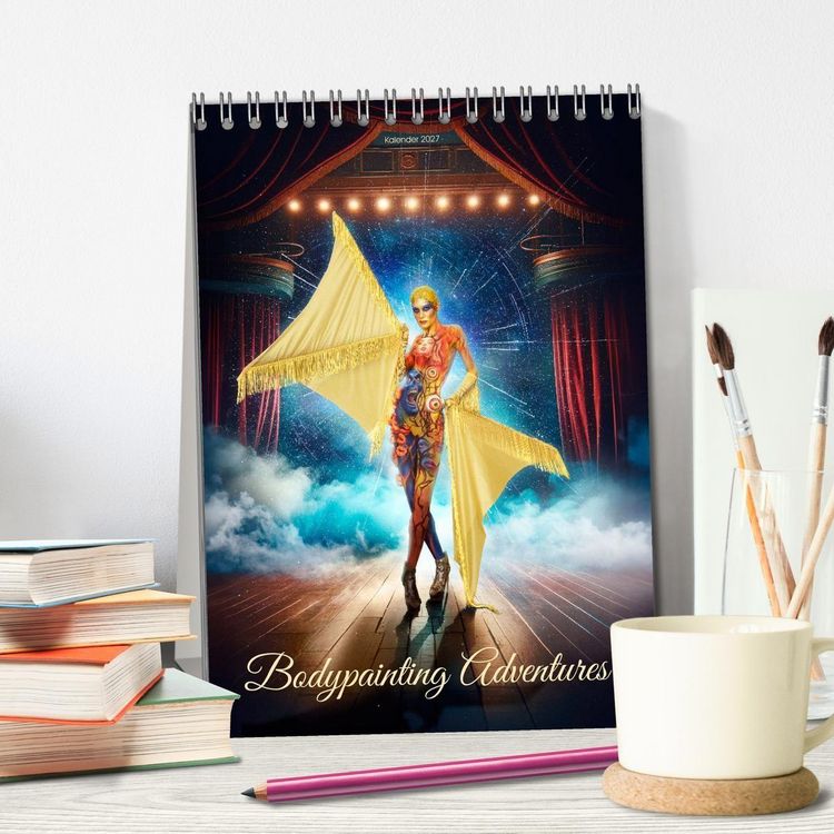 Produktbild: Bodypainting Adventures (Tischkalender 2027 DIN A5 hoch), CALVENDO Monatskalender