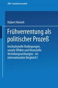 Produktbild: Fr&uuml;hverrentung als politischer Proze&szlig;