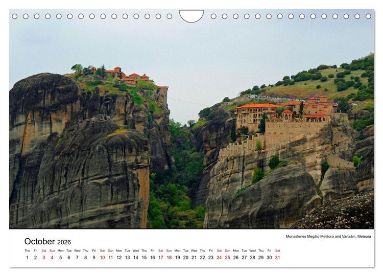 Produktbild: Highlights from the favourite land of the gods - Greece in twelve pictures (Wall Calendar 2026 DIN A4 landscape), CALVENDO 12 Month Wall Calendar