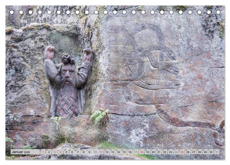 Produktbild: Die Trolle von Gamleby - Schweden - Skulpturen von Jan Pol (Tischkalender 2026 DIN A5 quer), CALVENDO Monatskalender
