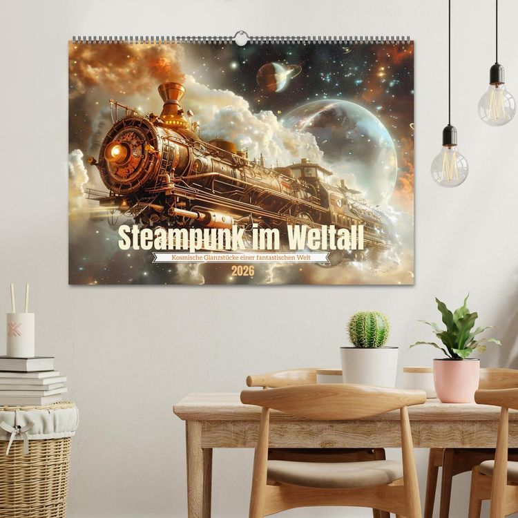 Produktbild: Steampunk im Weltall (Wandkalender 2026 DIN A2 quer), CALVENDO Monatskalender