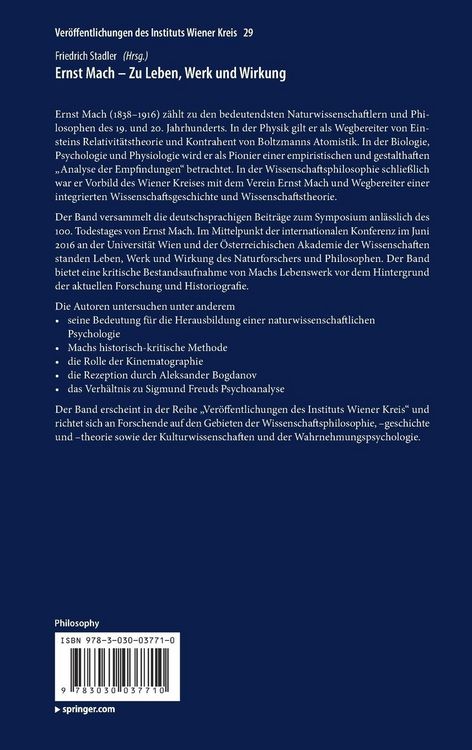 Produktbild: Ernst Mach &ndash; Zu Leben, Werk und Wirkung