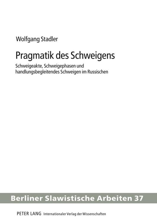 Produktbild: Pragmatik des Schweigens
