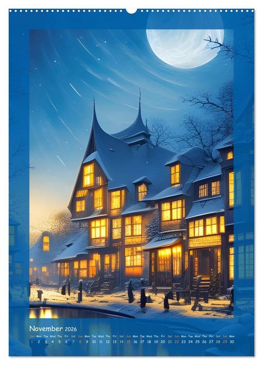 Produktbild: Moonlit Fantasies (Wall Calendar 2026 DIN A2 portrait), CALVENDO 12 Month Wall Calendar