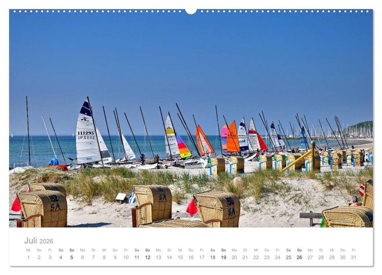 Produktbild: Gr&ouml;mitz - Ostseebad an der Sonnenseite (hochwertiger Premium Wandkalender 2026 DIN A2 quer), Kunstdruck in Hochglanz