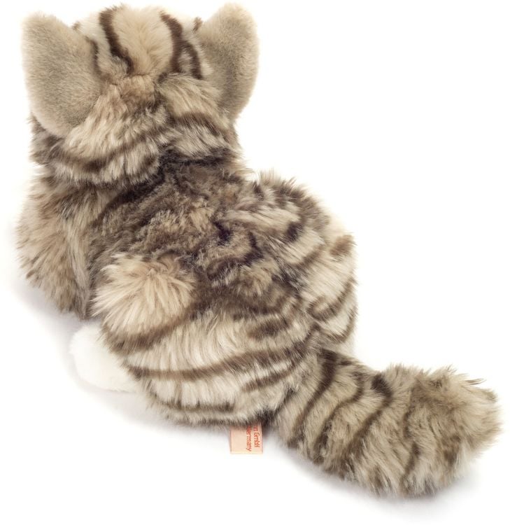 Produktbild: Teddy Hermann 90691 - Katze liegend, 20 cm, Pl&uuml;schtier, grau
