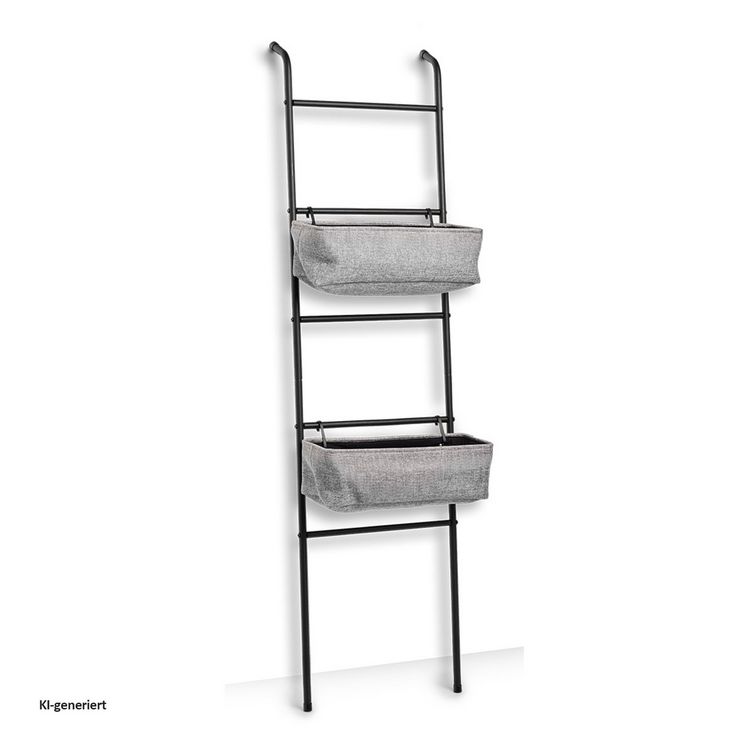 Produktbild: HTI-Living Leiter-Regal, Metall/Stoff mit Ablagen Leiter-Regal, Metall/Stoff mit Ablagen