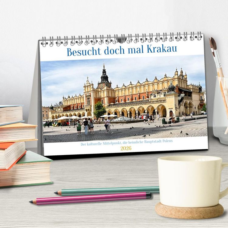 Produktbild: Besucht doch mal Krakau (Tischkalender 2026 DIN A5 quer), CALVENDO Monatskalender