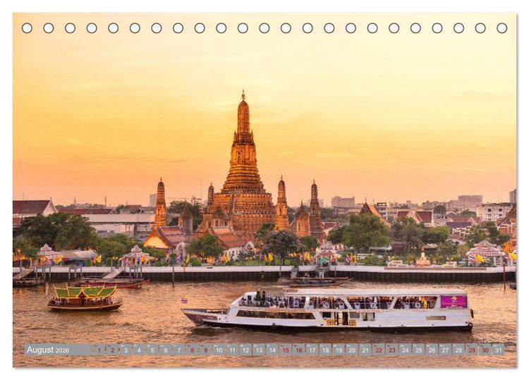 Produktbild: S&uuml;dostasien - Thailand, Vietnam, Kambodscha, Myanmar, Laos (Tischkalender 2026 DIN A5 quer), CALVENDO Monatskalender
