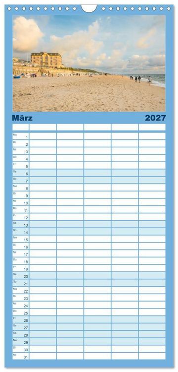 Produktbild: Familienplaner 2027 - Sylt s&uuml;chtig mit 5 Spalten (Wandkalender, 21 x 45 cm) CALVENDO