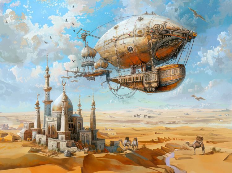 Produktbild: CALVENDO Puzzle Steampunk-Luftschiffe | 2000 Teile Lege-Gr&ouml;&szlig;e 90x67cm Foto-Puzzle f&uuml;r gl&uuml;ckliche Stunden