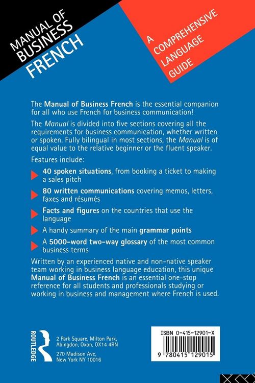 Produktbild: Manual of Business French