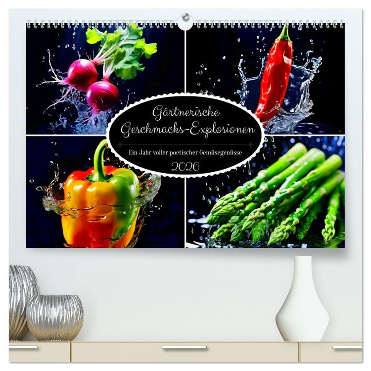 Produktbild: G&auml;rtnerische Geschmacks-Explosionen (hochwertiger Premium Wandkalender 2026 DIN A2 quer), Kunstdruck in Hochglanz