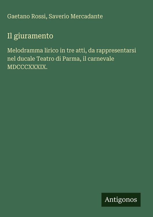 Produktbild: Il giuramento