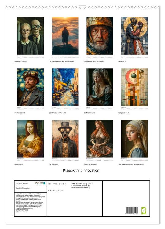 Produktbild: Klassik trifft Innovation (Wandkalender 2026 DIN A2 hoch), CALVENDO Monatskalender