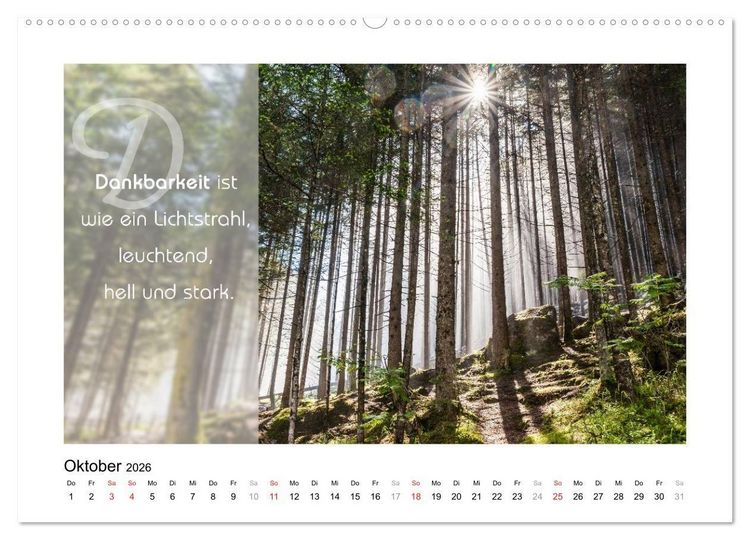 Produktbild: Kraft f&uuml;r Deine Seele (Wandkalender 2026 DIN A2 quer), CALVENDO Monatskalender