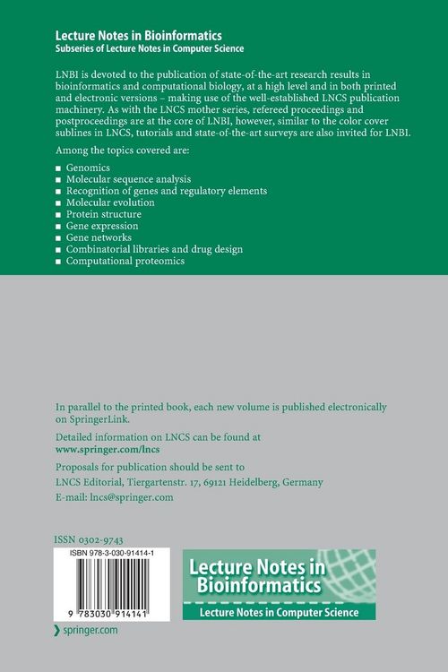 Produktbild: Bioinformatics Research and Applications