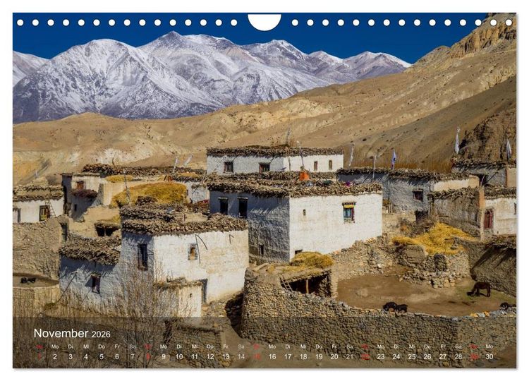 Produktbild: Faszinierende Landschaften der Welt: K&ouml;nigreich Mustang (Wandkalender 2026 DIN A4 quer), CALVENDO Monatskalender