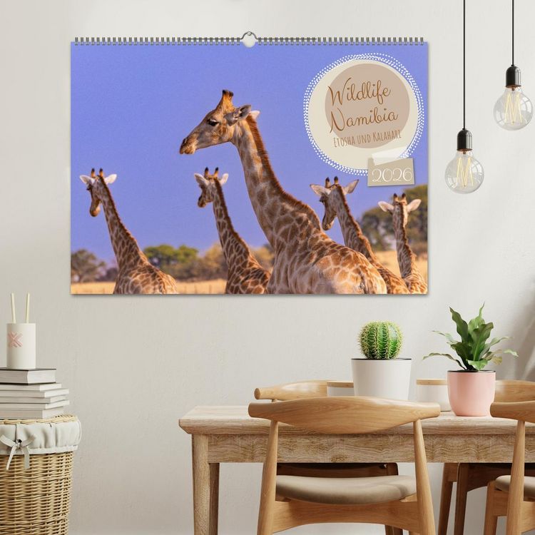 Produktbild: Wildlife Namibia - Etosha und Kalahari (Wandkalender 2026 DIN A2 quer), CALVENDO Monatskalender