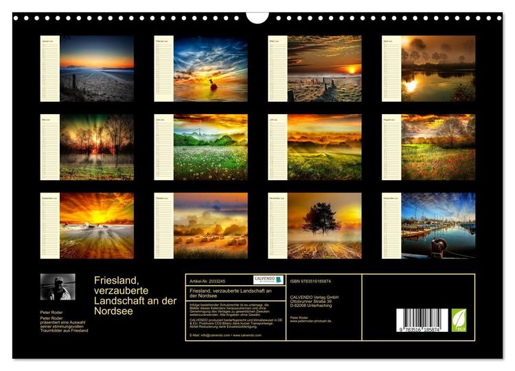 Produktbild: Friesland, verzauberte Landschaft an der Nordsee (Wandkalender 2026 DIN A3 quer), CALVENDO Monatskalender