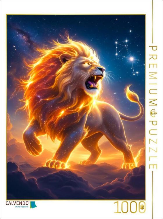 Produktbild: CALVENDO Puzzle L&ouml;we - Das Herz des Helden | 1000 Teile Lege-Gr&ouml;&szlig;e 64x48cm Foto-Puzzle f&uuml;r gl&uuml;ckliche Stunden