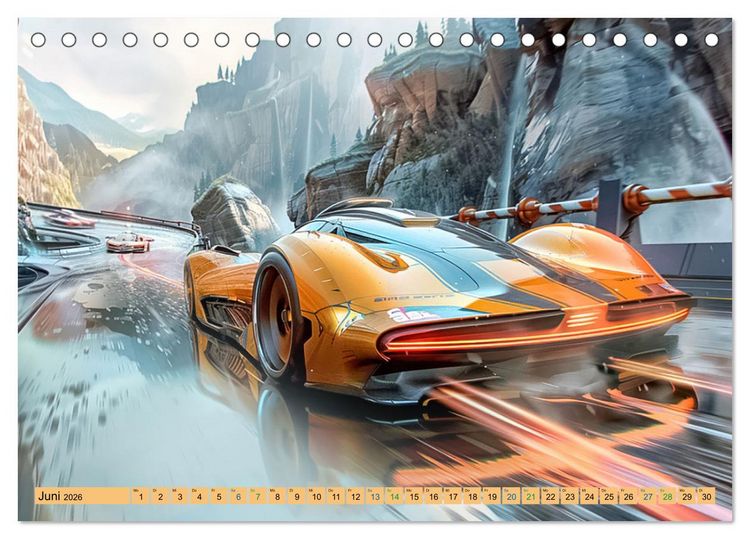 Produktbild: Futuristische Boliden - Asiatisch inspiriert (Tischkalender 2026 DIN A5 quer), CALVENDO Monatskalender