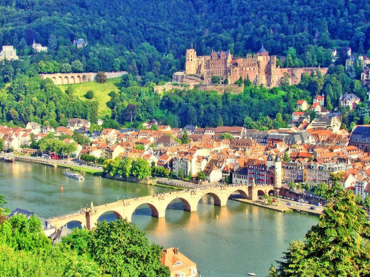 Produktbild: CALVENDO Puzzle Heidelberger Altstadt mit Schloss | 1000 Teile Lege-Gr&ouml;&szlig;e 64x48cm Foto-Puzzle f&uuml;r gl&uuml;ckliche Stunden
