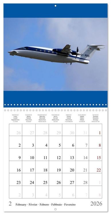 Produktbild: Gayde, F: Airplanes in the blue sky (Wall Calendar 2026 12 &times;