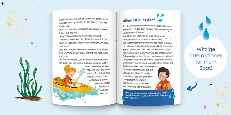 Produktbild: Lesewald, Der Zauber des Wassers &ndash; Buch zum Lesen lernen | Thema: Mehr Mut bei Angst vor Wasser | Lesen erster W&ouml;rter, Vorlesen, Mitmachspa&szlig;
