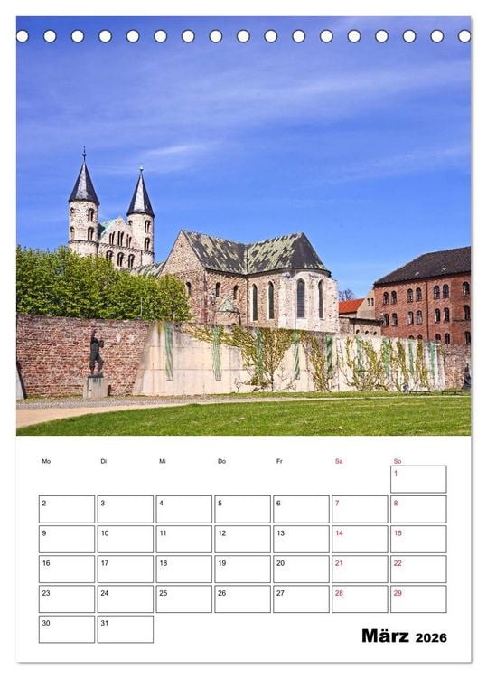 Produktbild: Magdeburger Ansichten (Tischkalender 2026 DIN A5 hoch), CALVENDO Monatskalender