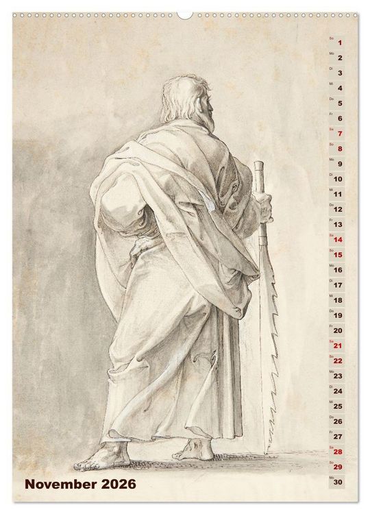Produktbild: Jesus und die zw&ouml;lf Apostel (hochwertiger Premium Wandkalender 2026 DIN A2 hoch), Kunstdruck in Hochglanz