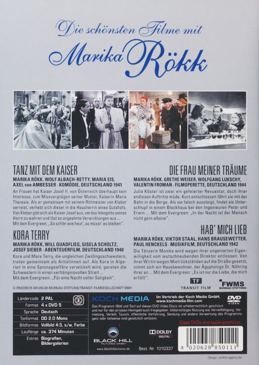 Produktbild: Die sch&ouml;nsten Filme mit Marika R&ouml;kk [4 DVDs]