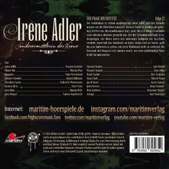Produktbild: Irene Adler 22: Eine Frage der Identit&auml;t,1 Audio-CD