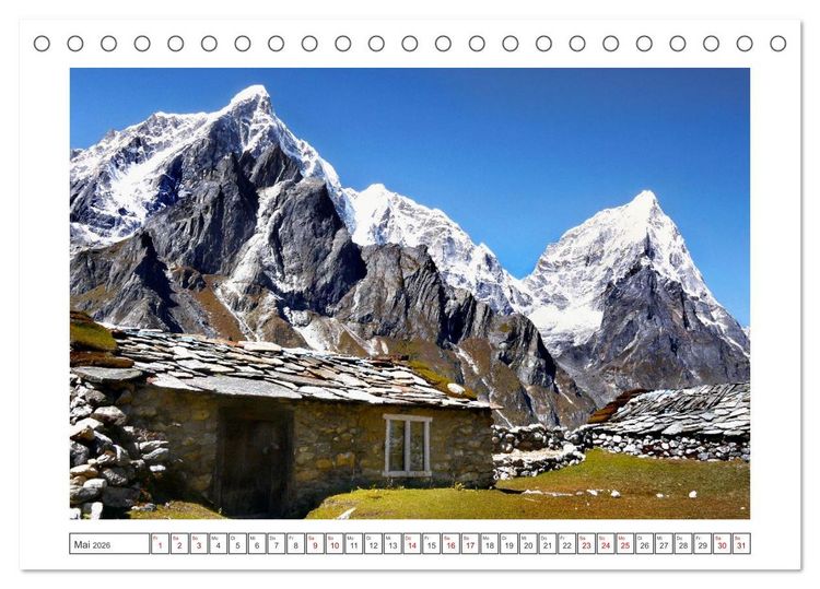 Produktbild: Himalaya - Bergparadies (Tischkalender 2026 DIN A5 quer), CALVENDO Monatskalender