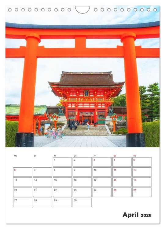 Produktbild: Schreine und Tempel - Heiligt&uuml;mern in Japan (Wandkalender 2026 DIN A4 hoch), CALVENDO Monatskalender