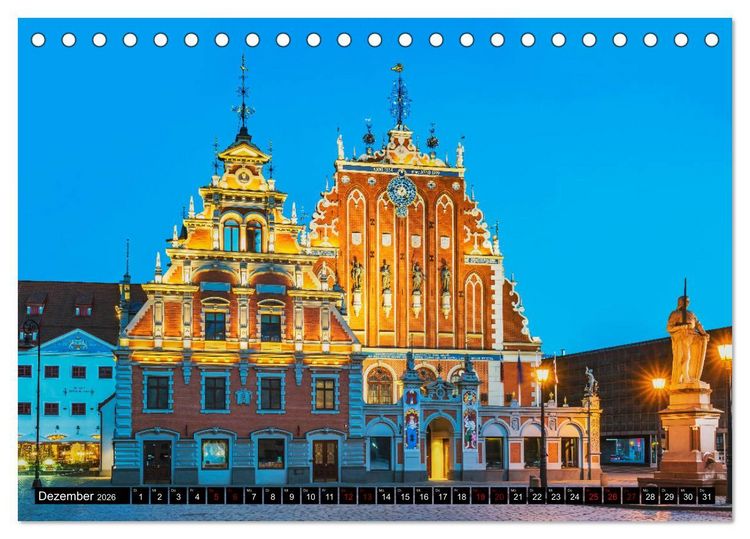 Produktbild: Ein Wochenende in Riga (Tischkalender 2026 DIN A5 quer), CALVENDO Monatskalender