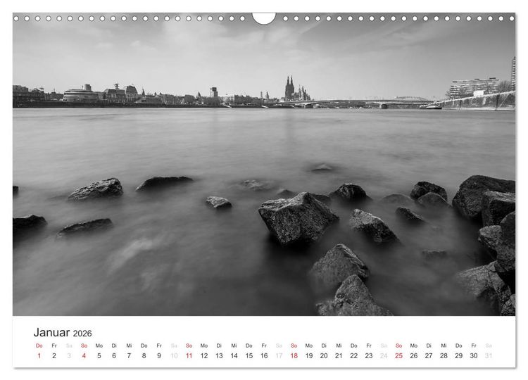 Produktbild: K&ouml;ln - monochrome Ansichten (Wandkalender 2026 DIN A3 quer), CALVENDO Monatskalender