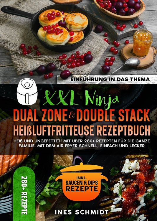 Produktbild: XXL Ninja Dual Zone & Double Stack Hei&szlig;luftfritteuse Rezeptbuch