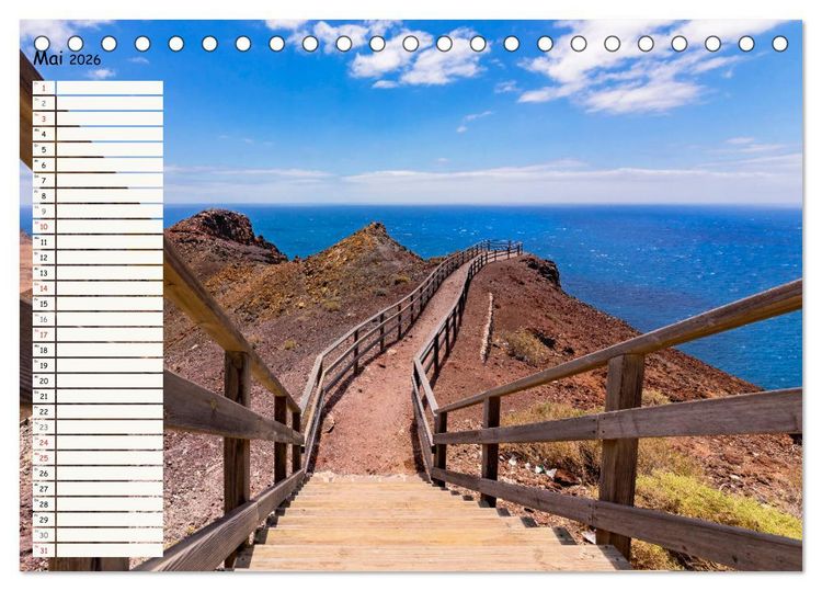 Produktbild: FUERTEVENTURA Geburtstagskalender mit Planerfunktion (Tischkalender 2026 DIN A5 quer), CALVENDO Monatskalender