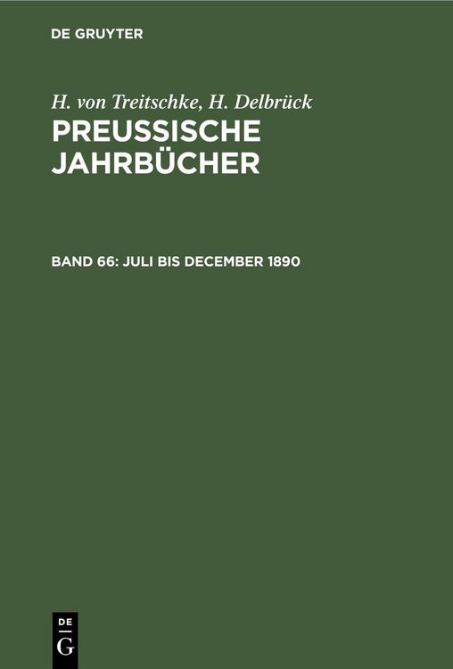 Produktbild: Juli bis December 1890
