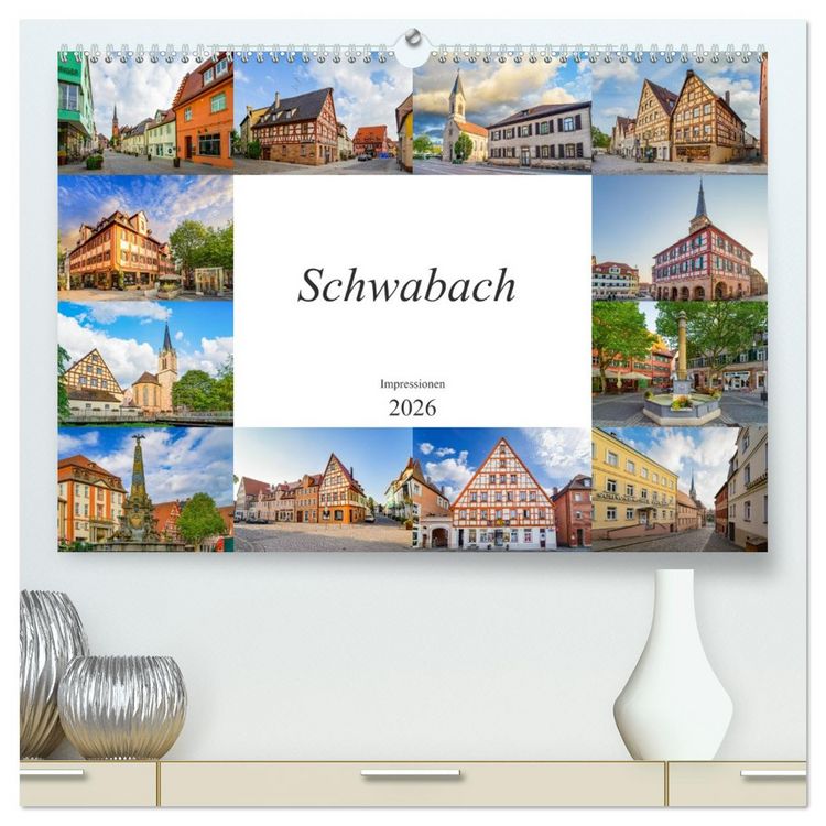 Produktbild: Schwabach Impressionen (hochwertiger Premium Wandkalender 2026 DIN A2 quer), Kunstdruck in Hochglanz