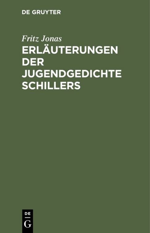 Produktbild: Erl&auml;uterungen der Jugendgedichte Schillers