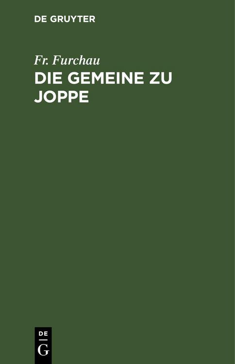 Produktbild: Die Gemeine zu Joppe