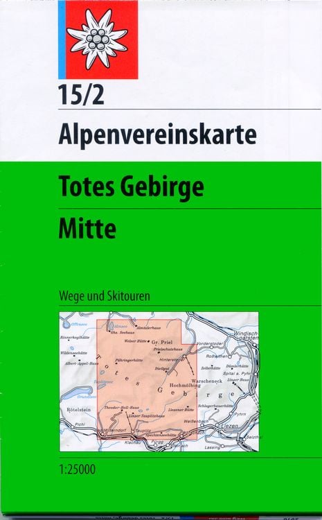 Bild vom Artikel DAV Alpenvereinskarte 15/2 Totes Gebirge Mitte 1 : 25 000 Wegmarkierungen vom Autor Österreichischer Alpenverein