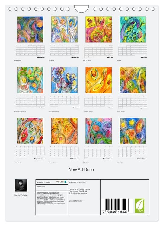 Produktbild: New Art Deco (Wandkalender 2026 DIN A4 hoch), CALVENDO Monatskalender