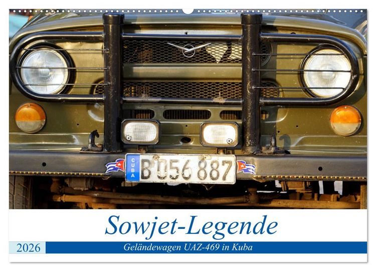 Produktbild: Sowjet-Legende - Der Gel&auml;ndewagen UAZ-469 in Kuba (Wandkalender 2026 DIN A2 quer), CALVENDO Monatskalender
